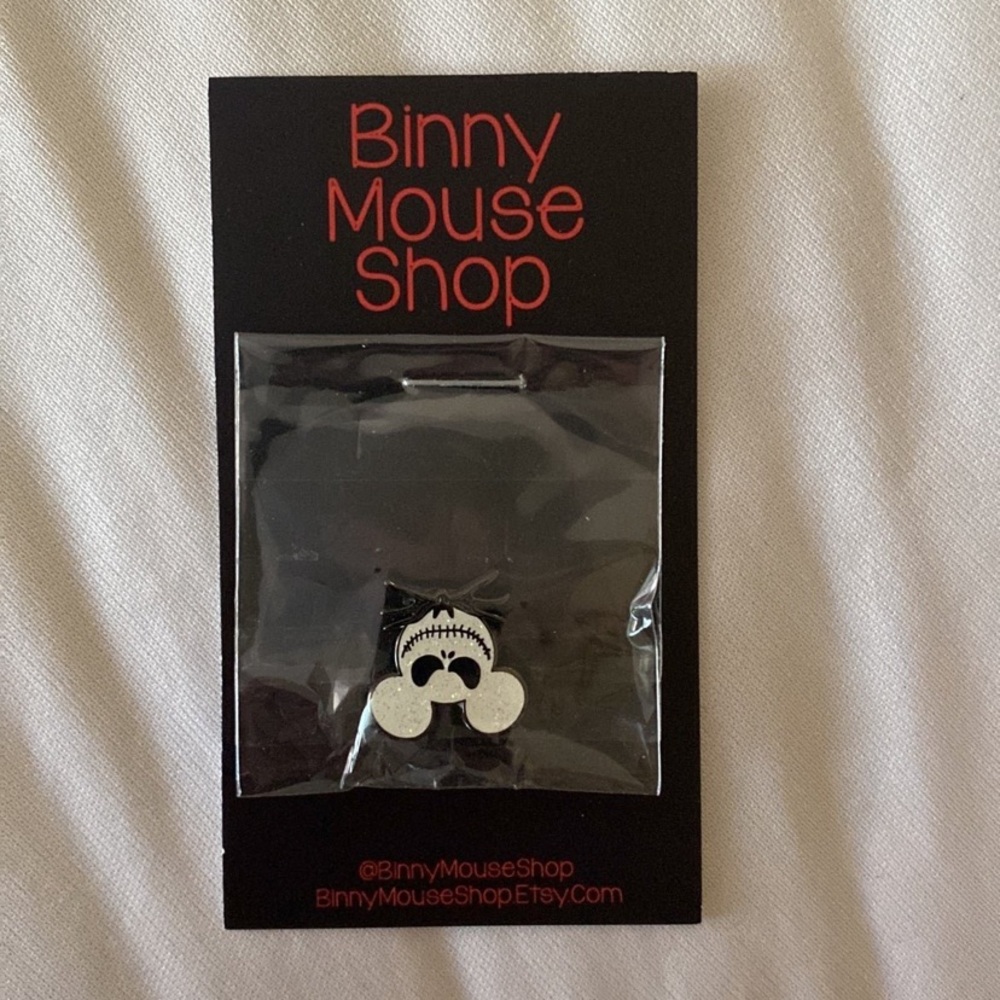 Jack Skellington Mickey Mouse Head Shaped Croc Charm NEW